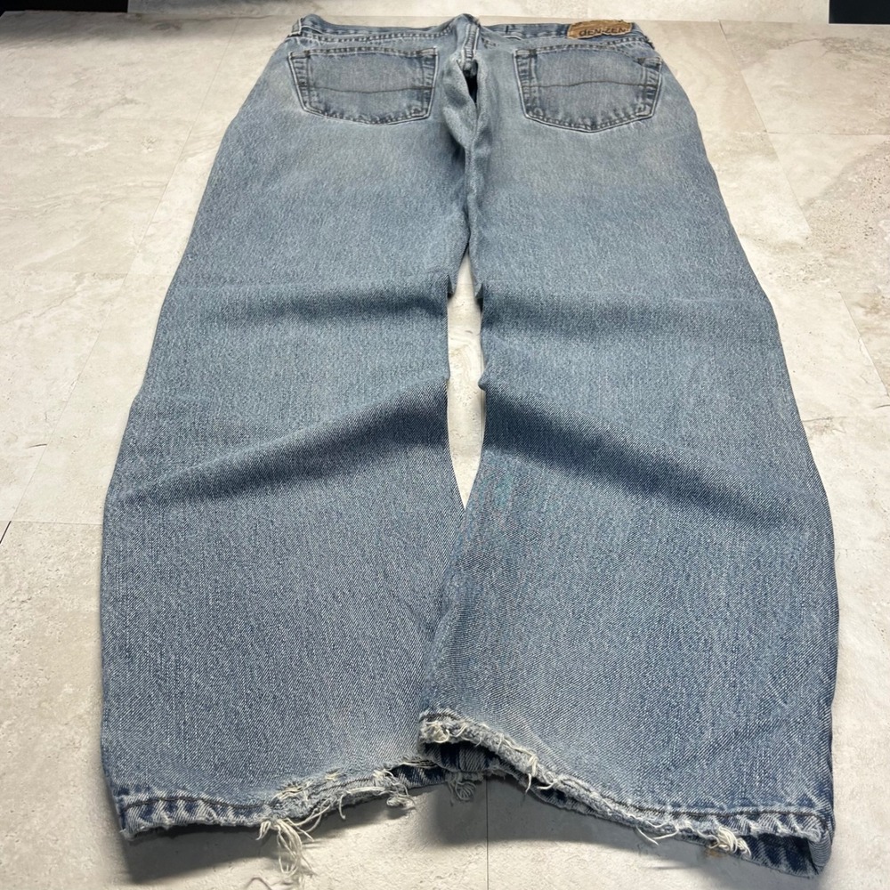 Denizen Levi's 281 Straight Fit Jeans Light Wash Mens 36x34 Distressed Baggy